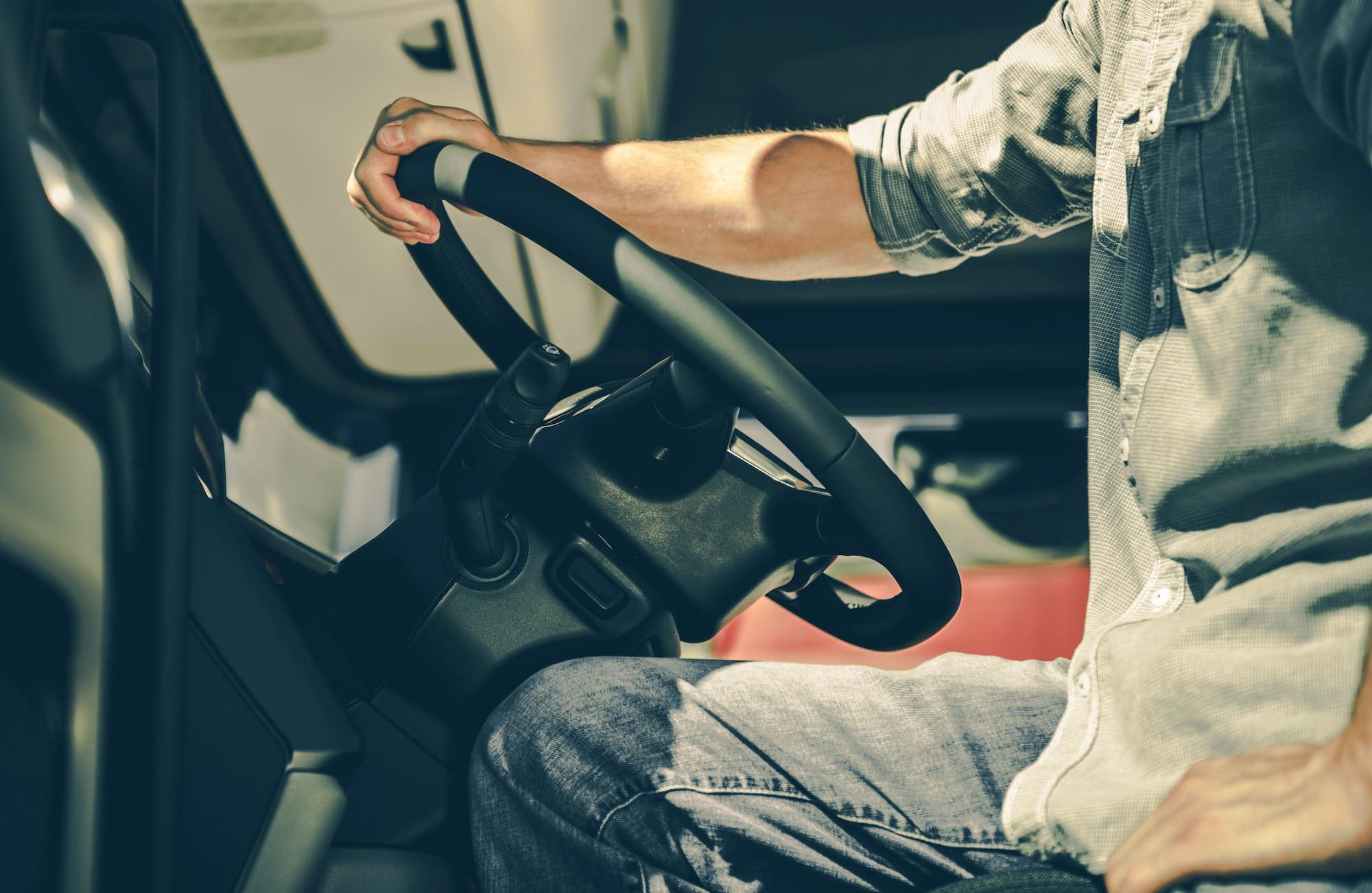 Truck Driver Behind the Wheel